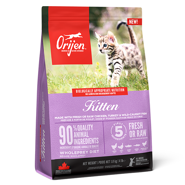 ORIJEN Kitten 1.8kg front right of bag